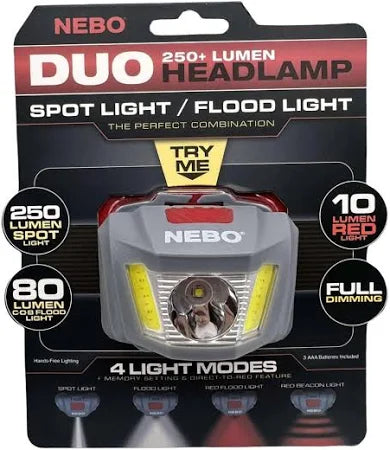 NEBO DUO 250 Lumen Headlamp